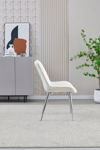 Mortiz Velvet Dining Chair- Cream