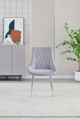 Mortiz Velvet Dining Chair- Grey