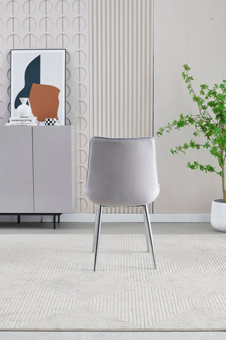 Mortiz Velvet Dining Chair- Grey