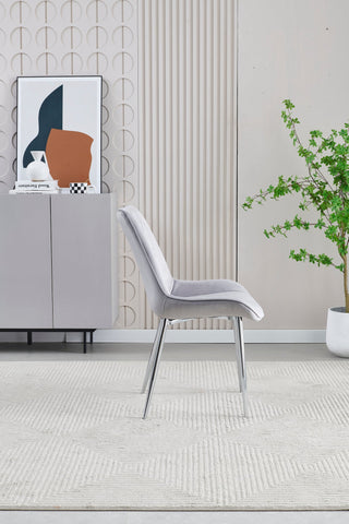 Mortiz Velvet Dining Chair- Grey