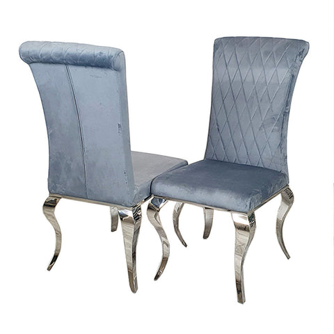 Nicole Cross Stitch Velvet Chair