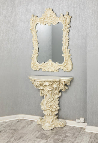 ORNATE CREAM CONSOLE