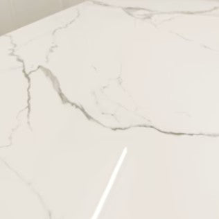 Orion Gold 1.8 m Dining Table with Polar White Sintered Stone Top