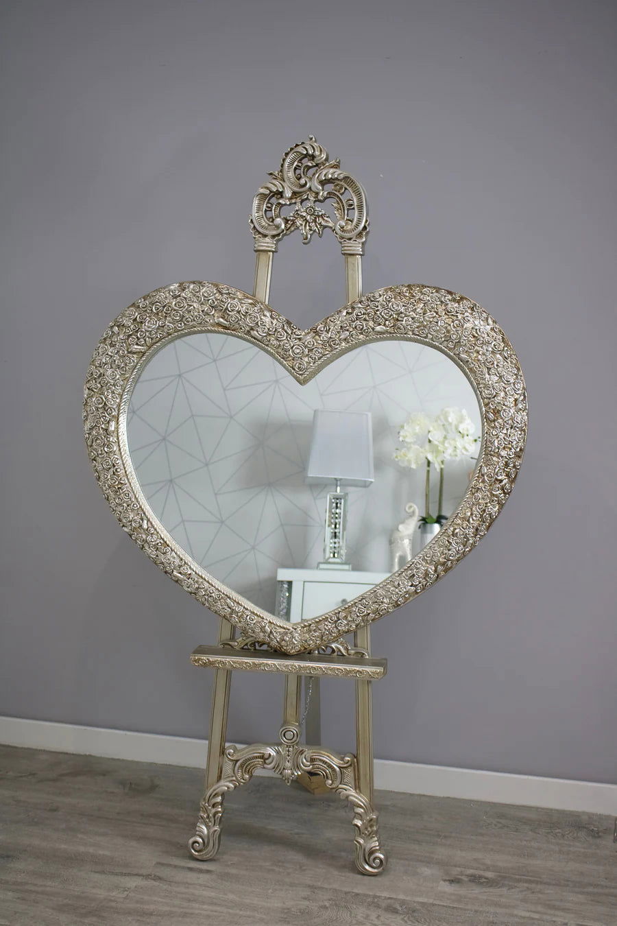 ROSA HEART MIRROR CHAMPAGNE