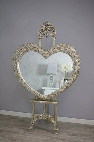 ROSA HEART MIRROR CHAMPAGNE