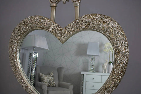 ROSA HEART MIRROR CHAMPAGNE