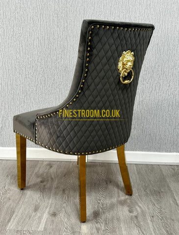 Dark Grey Gold Majestic Chairs