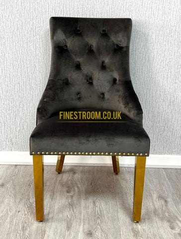 Dark Grey Gold Majestic Chairs