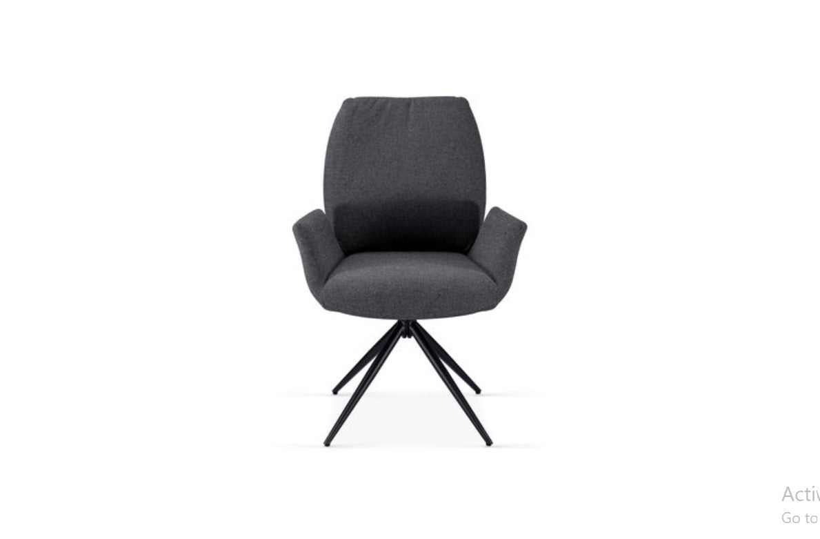 Fairmont 360 Swivel Grey Dining Chair