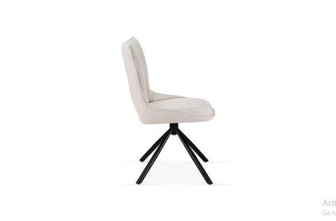 Roseland 360 Swivel Beige Dining Chairs
