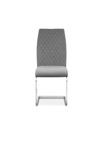 Tokyo Plush Velvet Grey Dining Chairs