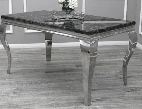 Louis Chrome Dining Table Range