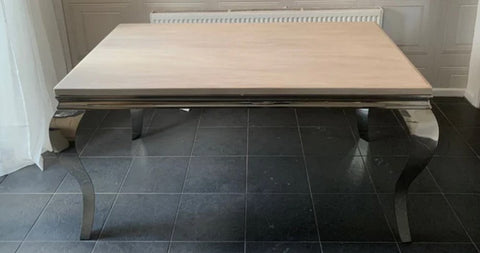 Louis Chrome Dining Table Range