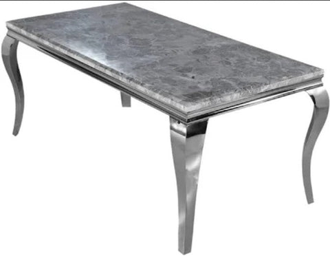 Louis Chrome Dining Table Range