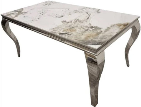 Louis Chrome Dining Table Range