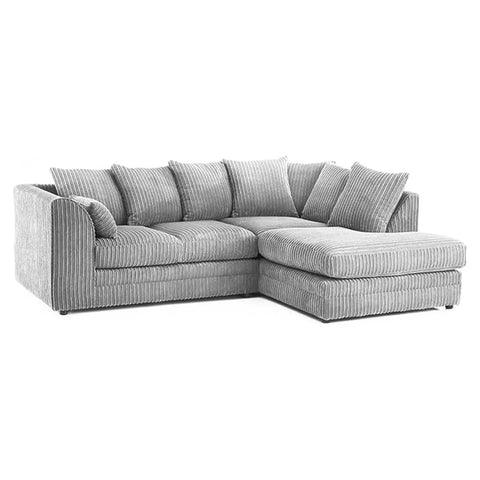 Dylan Fabric Corner Sofa Chocolate