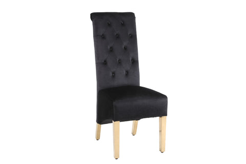 Sofia Square Knocker Dining Chair- Black & Gold