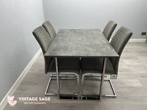 Tokyo Dining Set with 4 Chairs