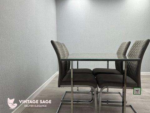 Tokyo Dining Set with 4 Chairs