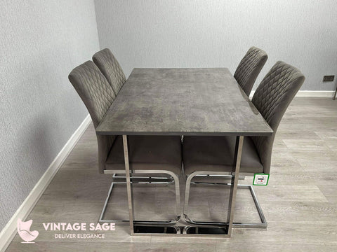 Tokyo Dining Set with 4 Chairs