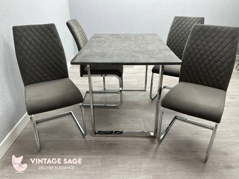 Tokyo Dining Set with 4 Chairs