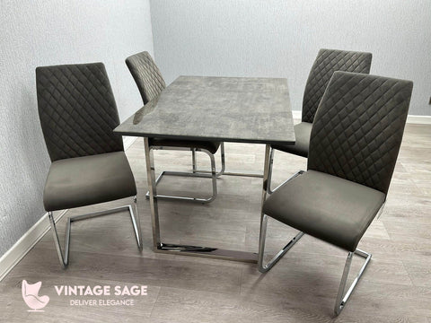 Tokyo Dining Set with 4 Chairs