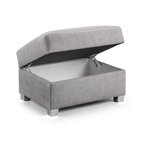 Verona Grey Storage Footstool