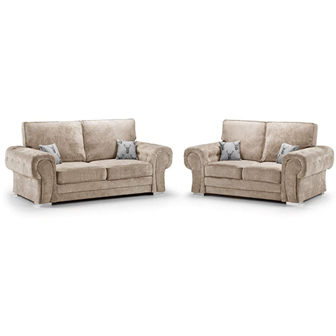 Verona Full Back Sofa 3+2 Seater Mink
