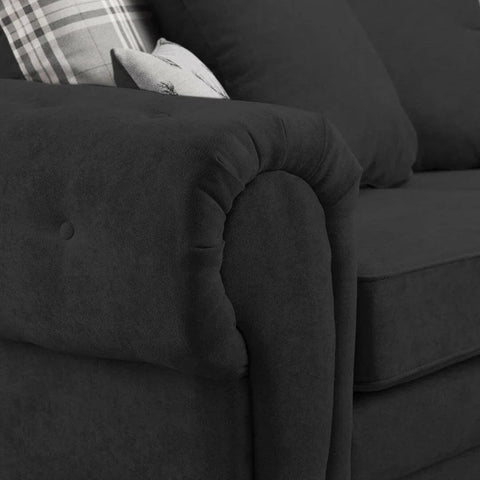 Verona Range Scatter Back 3+2 Seater Sofa Set Black