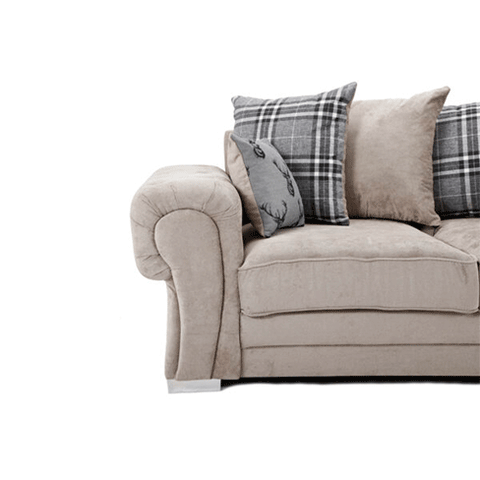 Verona Scatter Back 3 Seater Sofa Mink