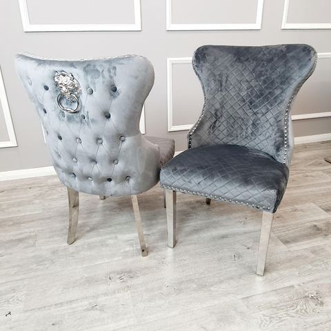 Valentino Grey Shimmer Chair