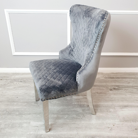 Valentino Grey Shimmer Chair