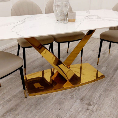 Valeo Gold Dining Table