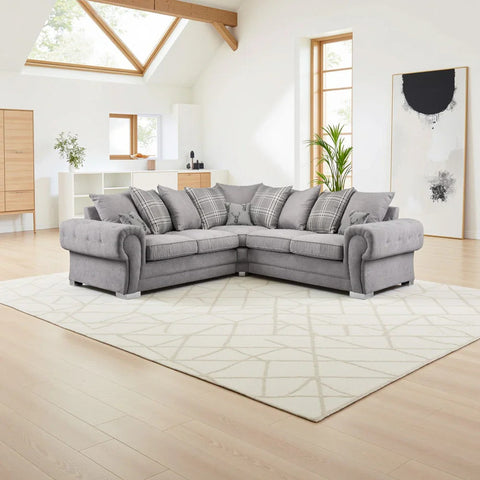 Verona Fabric 5-Seater Corner Sofa – Modern Comfort & Stylish Design