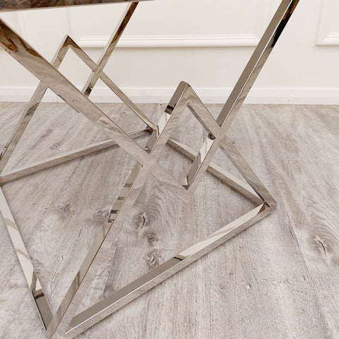 Vesta Chrome Console Table