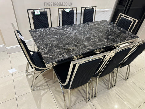 Black Arial With Black Windsor Chairs