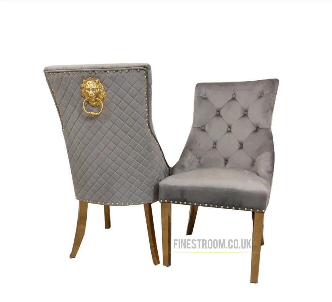 Light Grey Majestic Gold Chairs