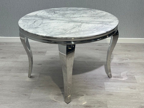 Louis Chrome Dining Table Range