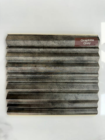 Wave Style PVC Wall Panels – Graphite Grey