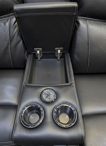 Parada Leather Electric Recliner Sofa 3+2 Seater-Bluetooth/USB/C-Type/Led/Cooling Cup Holders