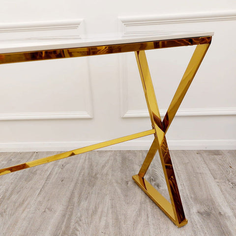 Zion Gold Console Table
