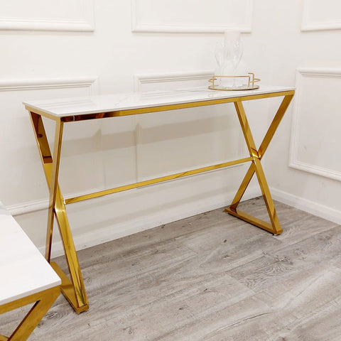 Zion Gold Console Table
