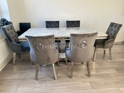 Grey Arial Dining Table With DG Valencia Chairs