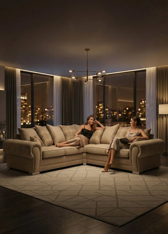 Verona Fabric 5-Seater Corner Sofa – Modern Comfort & Stylish Design