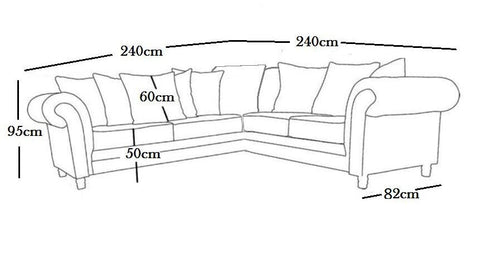 Ashwin Kensigton 4 Seater Comfortable Stylish  Corner Sofa