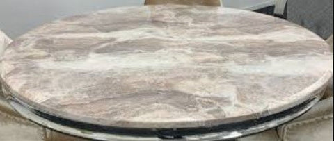 Louis Chrome Dining Table Range