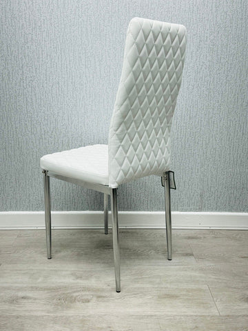 California PU Dining Chairs- White