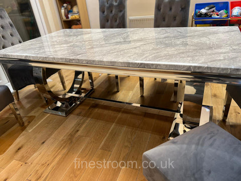 Grey Ariana Dining Table With DG Sofia Chairs