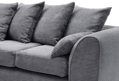 Byron Jumbo Single Arm 4 Seater With Footstool Left Right Hand Luxury Sofa