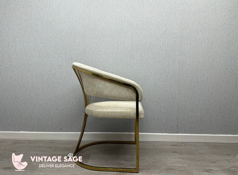 Cream Amelia Dining Table with Cream Prado Chairs